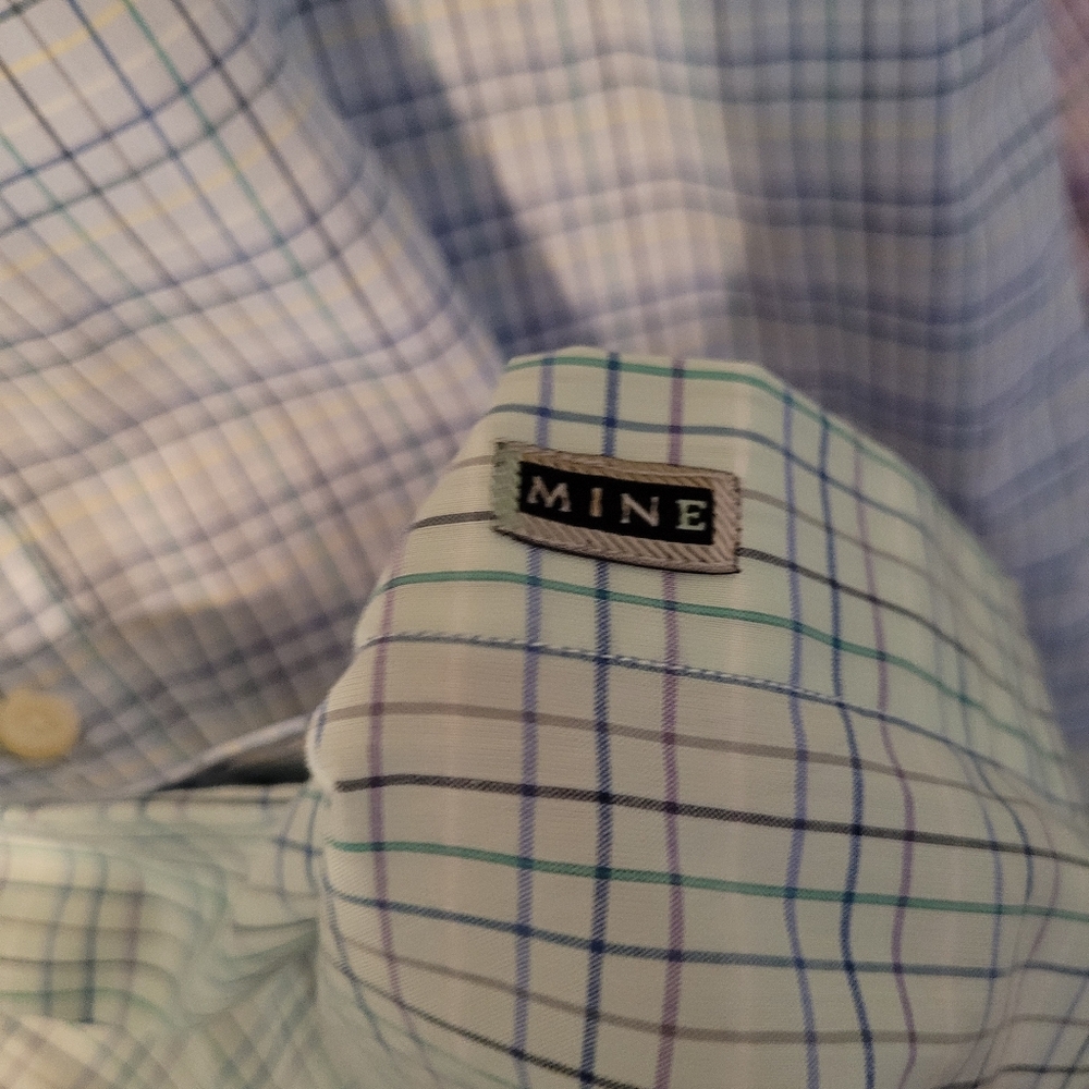 MINE London Milan New York mens button down color block shirt - L.     G4 - Picture 4 of 9